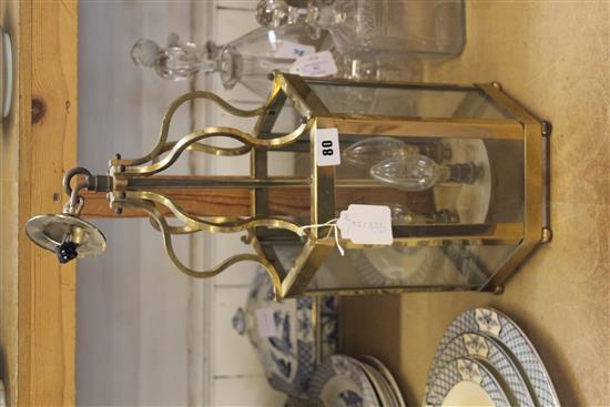 Brass hall lantern